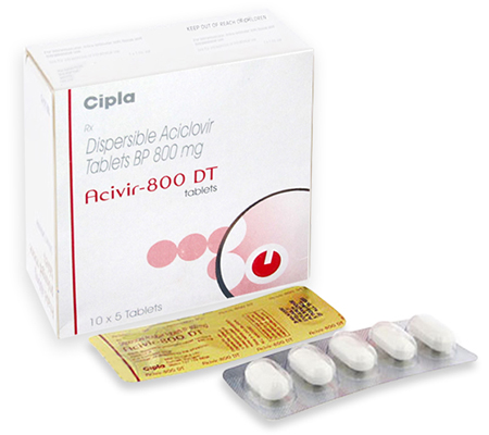 Acivir DT 800 mg (5 pills)